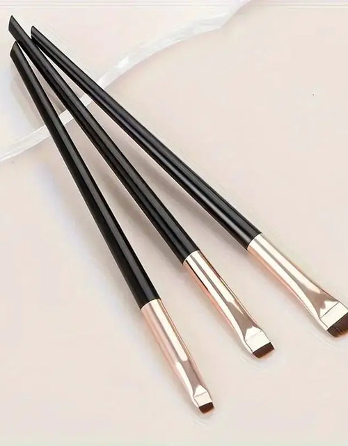 Load image into Gallery viewer, 3-Piece Eyeliner &amp; Eyebrow Brushes Set - Ultra-Fine &amp; Flat Tips for Precise Control, High-Quality Precision Makeup Application
