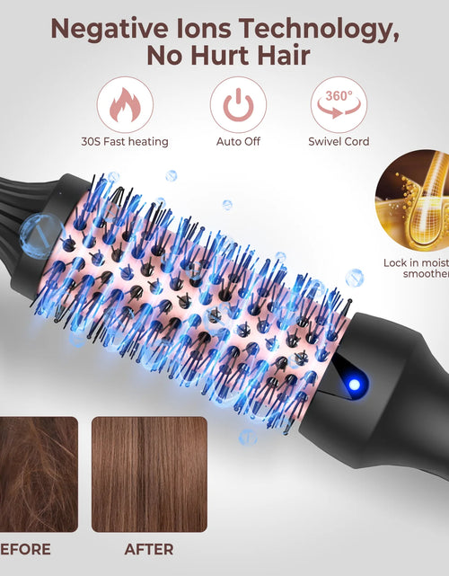 Load image into Gallery viewer, Thermal Brush Curling Iron 9 Temps Heated Round Brush Thermal Round Brush with LCD Display Hair Curler Hair Styling Tools

