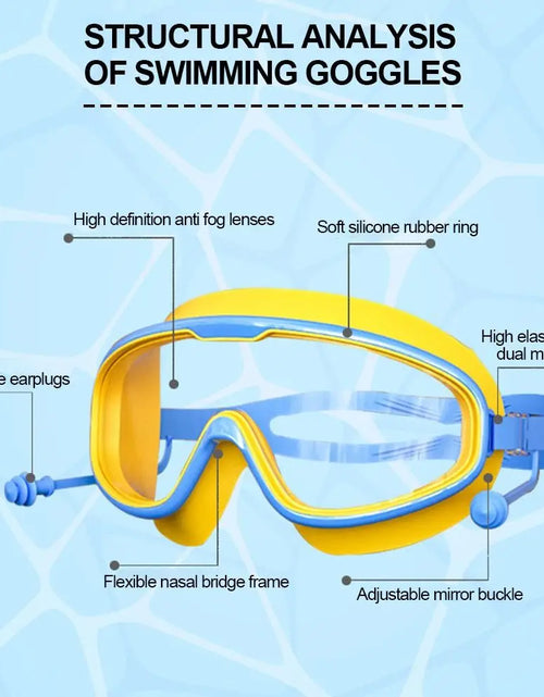 Load image into Gallery viewer, Goggles for Kids Toddler 3-15, Anti Fog No Leak Clear Swim Goggles for Boys Girls Pool Beach Swimming Goggles
