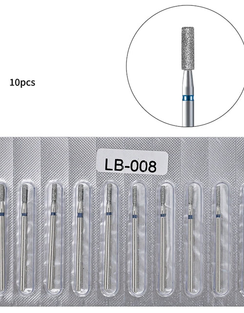 Load image into Gallery viewer, 10Pcs Diamond Milling Cutter For Manicure Electric Nail Drill Bits Accessory Pedicure Machine Nail File Gel Remover Tool
