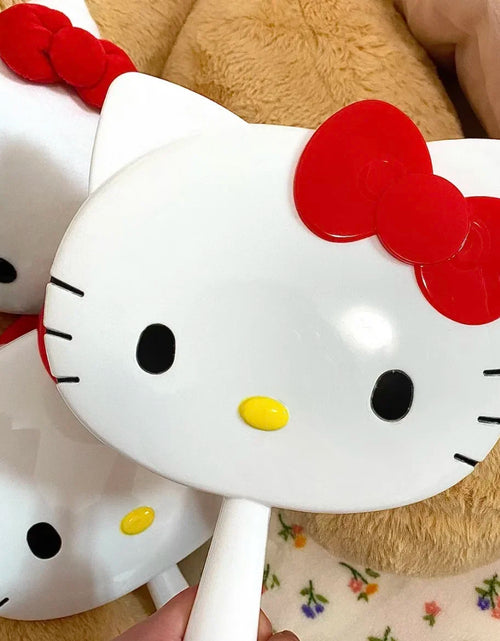 Load image into Gallery viewer, Cartoon Sanrio Hello Kitty Handheld Makeup Mirror Kawaii Kt Cat Handle Make Up Mirrors Girl Birthday Gift
