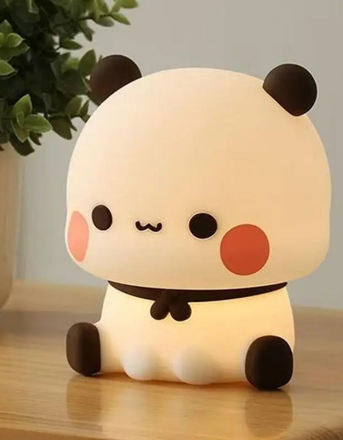 Load image into Gallery viewer, LED Night Lights Cute Panda Silicone Lamp USB Rechargeable Touch Night Lamp Bedside Decor 3 Modes Dimmable Kids Baby nightlight
