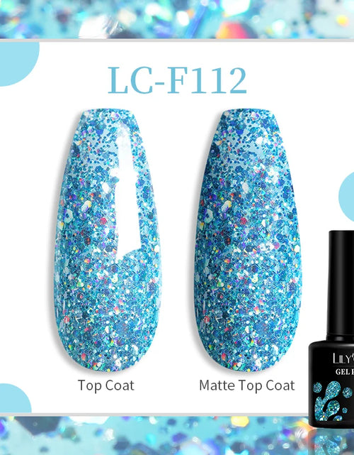Load image into Gallery viewer, LILYCUTE 7ML Glitter Gel Nail Polish Sparkling Semi Permanent UV Gel Colorful Shinning Gel Varnish Nail Art Soak Off UV LED Gel
