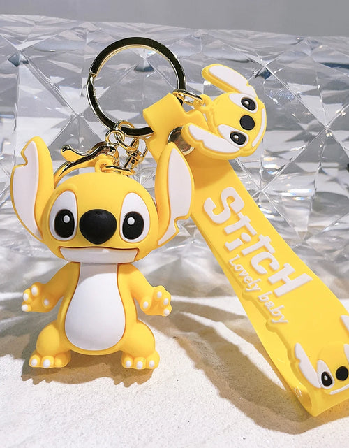 Load image into Gallery viewer, Lilo &amp; Stitch Toys Keychian Anime Stitch Pendant Keychain Sweet Pink Angel Keychians Women Car Keyring Girl Birthday Gift
