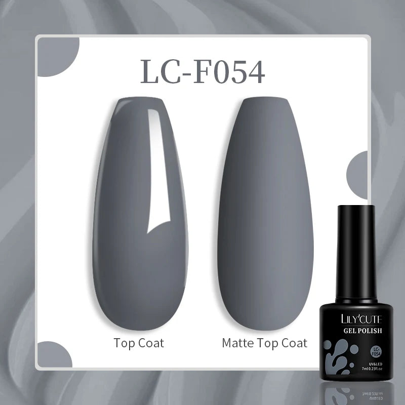 LILYCUTE 7ML Glitter Gel Nail Polish Sparkling Semi Permanent UV Gel Colorful Shinning Gel Varnish Nail Art Soak Off UV LED Gel