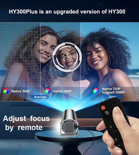 DITONG HY300 Plus HD Projector portatil 4K 1280x720P Android  LED Video Home Theater Cinema Phone mini Proyector Movie HY300 pro