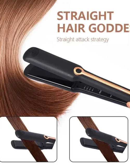 Load image into Gallery viewer, Tinsol 2-in-1 Hair Straightener Curling Iron Ceramic Plate Negative Ion Wide Plate Temperature Adjustable Hair Straightener
