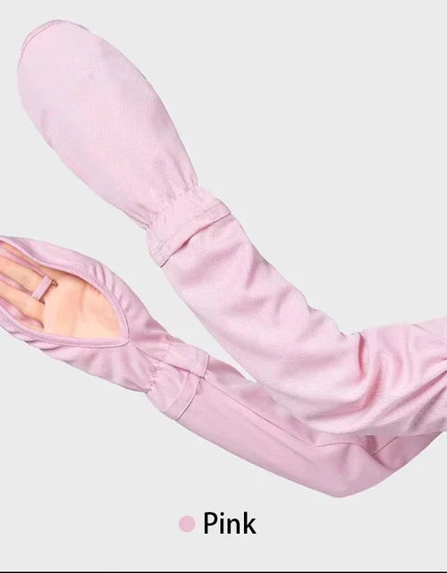 Load image into Gallery viewer, 1 Pairs Anti-sunburn Sleeve Summer Uv Solar Arm Sleeves Women&#39;s Driving Sun Protection Long Sleeve Adjustable Cuffs
