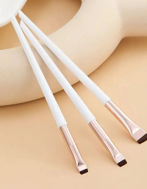 Load image into Gallery viewer, 3-Piece Eyeliner &amp; Eyebrow Brushes Set - Ultra-Fine &amp; Flat Tips for Precise Control, High-Quality Precision Makeup Application
