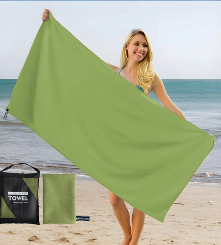Beach Towel Oversized,Thick Sand Free Microfiber Quick Dry Towel 31.5”x71”, Super Absorbent Soft Swim BeachTowels for Men, Women