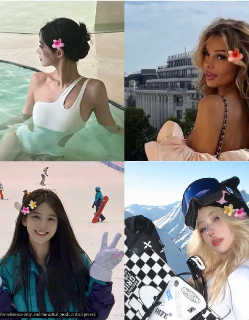Load image into Gallery viewer, Six colors Gradient Flower Hair Styling Accessories Set Beach Style Hairpins Flower Claw Clips Hawaiian Style
