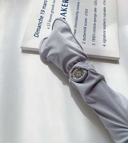 1 Pairs Anti-sunburn Sleeve Summer Uv Solar Arm Sleeves Women's Driving Sun Protection Long Sleeve Adjustable Cuffs