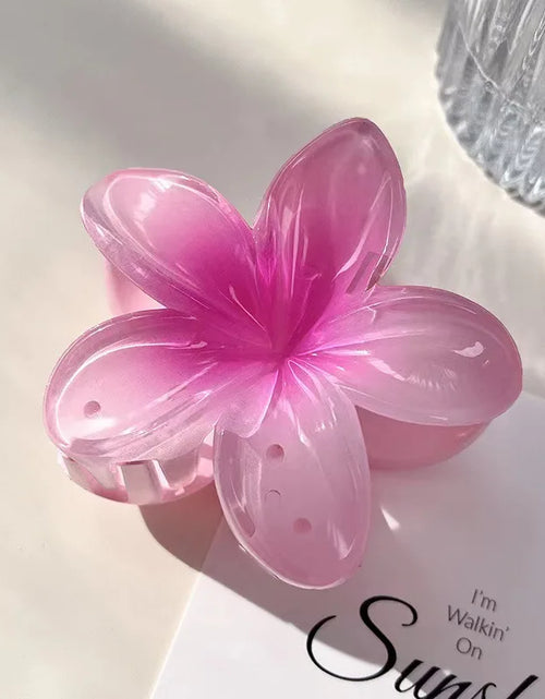 Load image into Gallery viewer, Six colors Gradient Flower Hair Styling Accessories Set Beach Style Hairpins Flower Claw Clips Hawaiian Style
