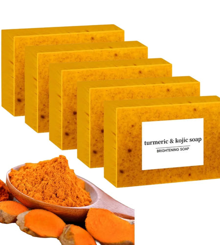 100g Turmeric Hand Made Soap, Lemon Kojic Acid Soap, Shower and Facial Soap body care 1/3/5pcs