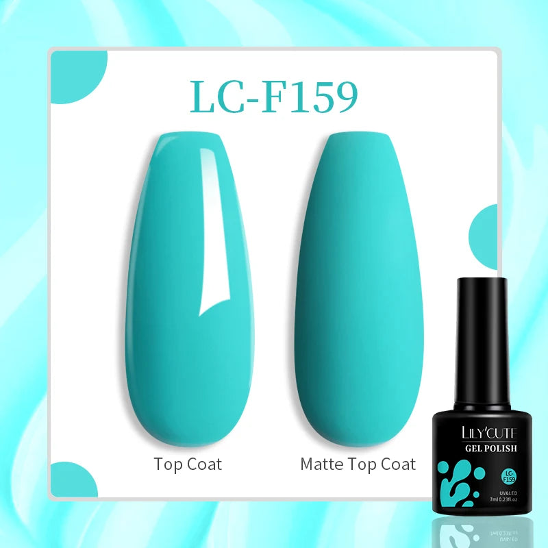 LILYCUTE 7ML Glitter Gel Nail Polish Sparkling Semi Permanent UV Gel Colorful Shinning Gel Varnish Nail Art Soak Off UV LED Gel