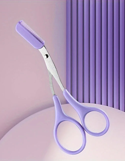 Load image into Gallery viewer, Stainless Steel Eyebrow Trimming Scissors With Comb, Safe Eyebrow Trimming Makeup Tool, Precise Creation Of Perfect Eyebrow Shap
