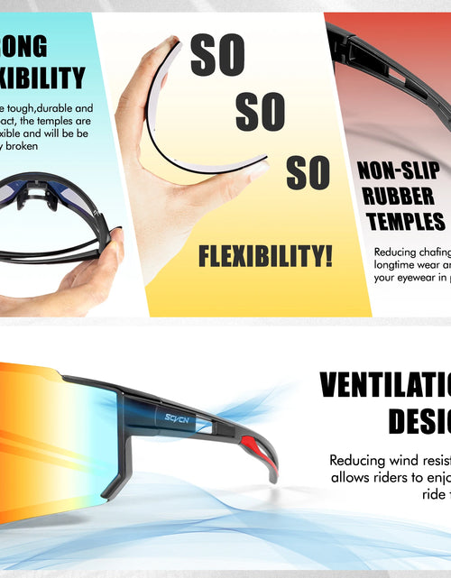 Load image into Gallery viewer, SCVCN New Outdoor Cycling Sunglasses Men Road Driving Bike Glasses  Sports Mountain Climbing Women Bicycle Cycling UV400 Goggles
