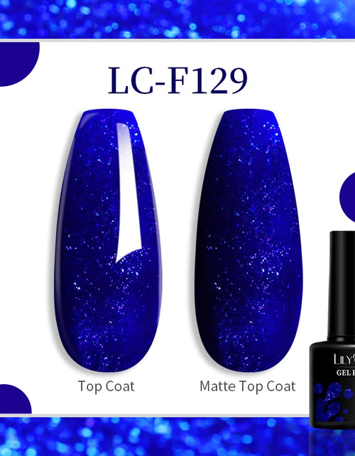 Load image into Gallery viewer, LILYCUTE 7ML Glitter Gel Nail Polish Sparkling Semi Permanent UV Gel Colorful Shinning Gel Varnish Nail Art Soak Off UV LED Gel

