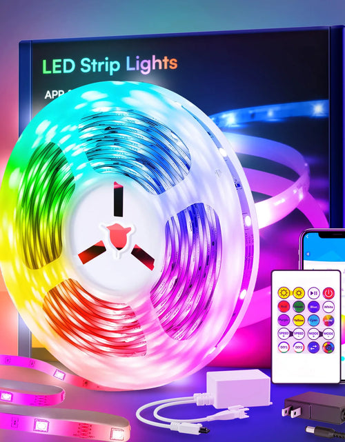 Load image into Gallery viewer, 200ft smart LED light strip (2 rolls 100ft), bedroom color-changing RGB light built-in microphone can rhythm with music, su
