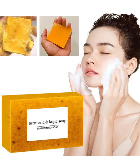 100g Turmeric Hand Made Soap, Lemon Kojic Acid Soap, Shower and Facial Soap body care 1/3/5pcs