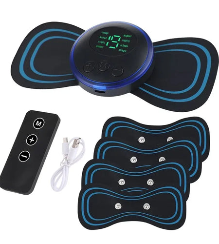 EMS Neck Massager Electric Cervical Vertebra Massage Patch for Muscle Pain Relief & Shoulder Relaxation Portable Neck Stretcher