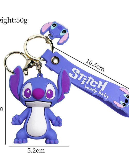 Load image into Gallery viewer, Lilo &amp; Stitch Toys Keychian Anime Stitch Pendant Keychain Sweet Pink Angel Keychians Women Car Keyring Girl Birthday Gift
