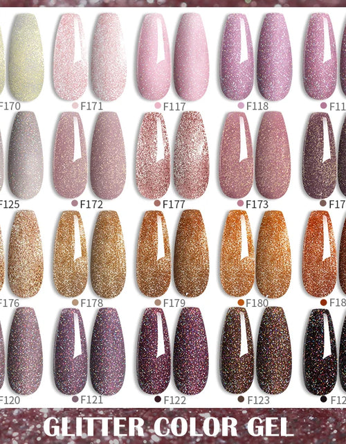 Load image into Gallery viewer, LILYCUTE 7ML Glitter Gel Nail Polish Sparkling Semi Permanent UV Gel Colorful Shinning Gel Varnish Nail Art Soak Off UV LED Gel
