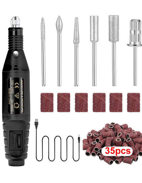 Load image into Gallery viewer, Nail Sander Set Electric Nail Drill Machine Grinding Equipment Milling Cutter For Manicure Pedicure Strong Polishing Tools
