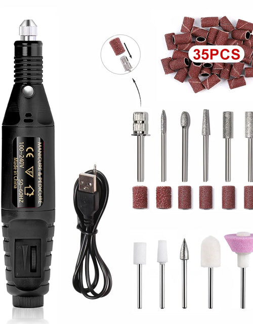 Load image into Gallery viewer, Nail Sander Set Electric Nail Drill Machine Grinding Equipment Milling Cutter For Manicure Pedicure Strong Polishing Tools

