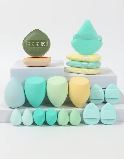Load image into Gallery viewer, 20 Pcs Pink Makeup Sponge and Makeup Puff Set Suitable for Face Cream and Powder Concealer Powder Makeup Machine

