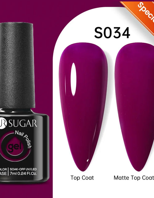 Load image into Gallery viewer, UR SUGAR 7.5ML Blue Black Red Glitter Sequin Color Gel Nail Polish Semi-permanent Varnish For Nail Art Manicure Soak Off UV Gel

