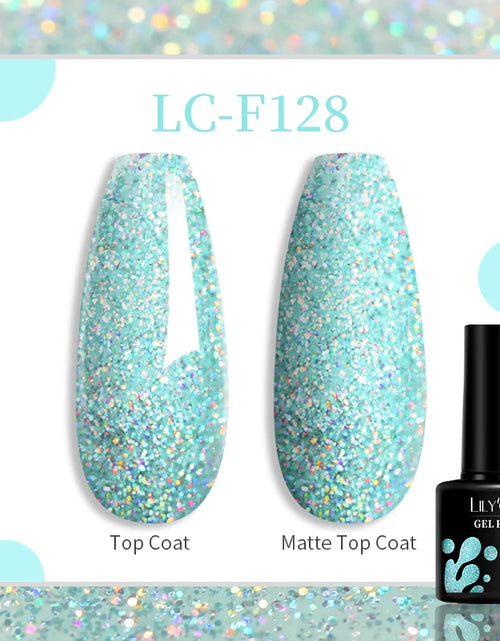 Load image into Gallery viewer, LILYCUTE 7ML Glitter Gel Nail Polish Sparkling Semi Permanent UV Gel Colorful Shinning Gel Varnish Nail Art Soak Off UV LED Gel
