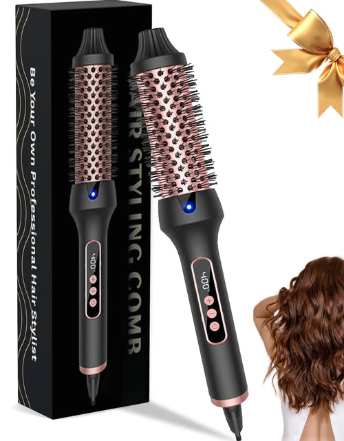 Load image into Gallery viewer, Thermal Brush Curling Iron 9 Temps Heated Round Brush Thermal Round Brush with LCD Display Hair Curler Hair Styling Tools

