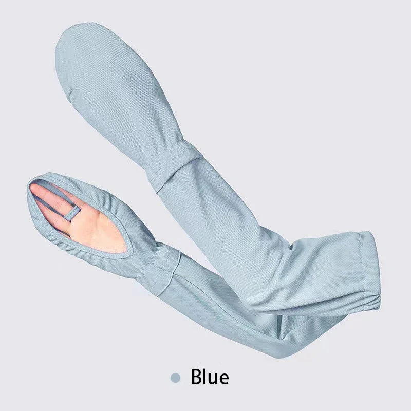 1 Pairs Anti-sunburn Sleeve Summer Uv Solar Arm Sleeves Women's Driving Sun Protection Long Sleeve Adjustable Cuffs