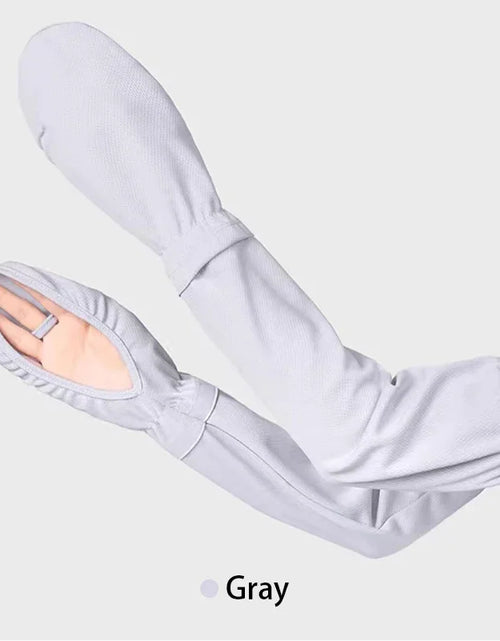 Load image into Gallery viewer, 1 Pairs Anti-sunburn Sleeve Summer Uv Solar Arm Sleeves Women&#39;s Driving Sun Protection Long Sleeve Adjustable Cuffs
