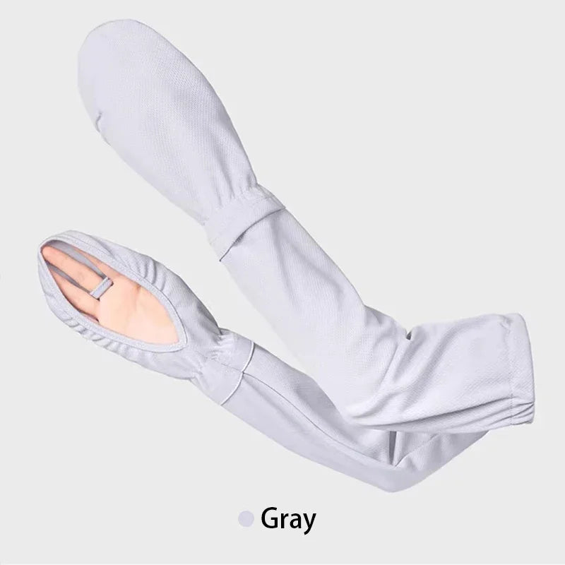 1 Pairs Anti-sunburn Sleeve Summer Uv Solar Arm Sleeves Women's Driving Sun Protection Long Sleeve Adjustable Cuffs