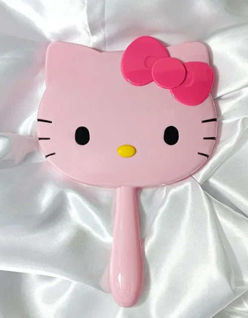 Load image into Gallery viewer, Cartoon Sanrio Hello Kitty Handheld Makeup Mirror Kawaii Kt Cat Handle Make Up Mirrors Girl Birthday Gift
