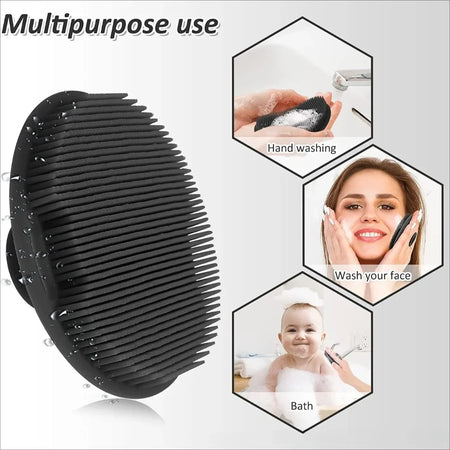 Soft Silicone Exfoliating Brush Cleanser Manual Body Cleansing Body Care Scrubber Shower Gentle Massage Silicone Face Bath Brush