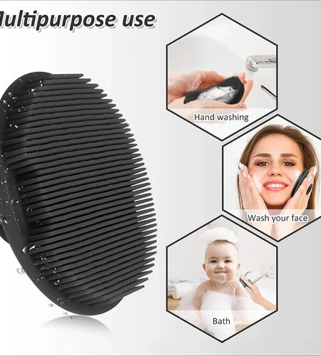 Soft Silicone Exfoliating Brush Cleanser Manual Body Cleansing Body Care Scrubber Shower Gentle Massage Silicone Face Bath Brush