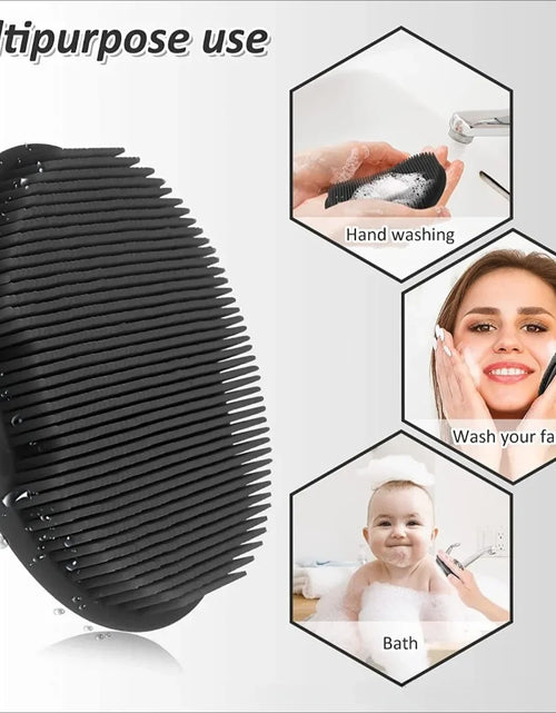 Load image into Gallery viewer, Soft Silicone Exfoliating Brush Cleanser Manual Body Cleansing Body Care Scrubber Shower Gentle Massage Silicone Face Bath Brush
