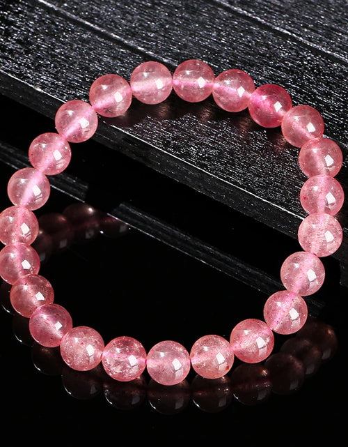 Load image into Gallery viewer, JD 5A Natural Brazil Strawberry Crystal Quartz Bead Bracelet Women Charm Purify the Soul Jewelry Reiki Healing Pulsera Yoga Gift
