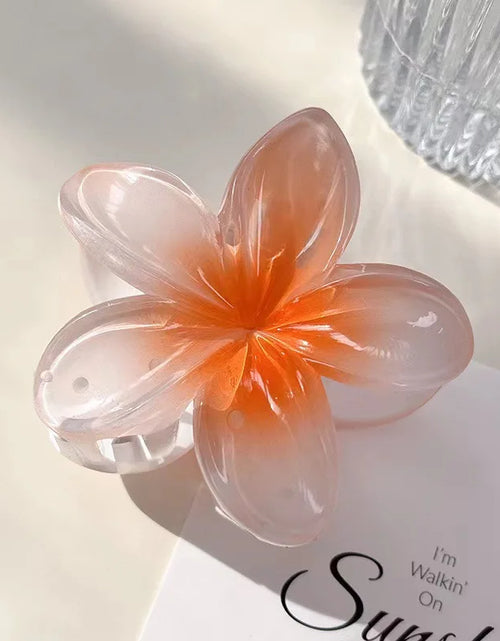Load image into Gallery viewer, Six colors Gradient Flower Hair Styling Accessories Set Beach Style Hairpins Flower Claw Clips Hawaiian Style
