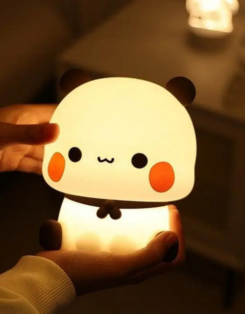 Load image into Gallery viewer, LED Night Lights Cute Panda Silicone Lamp USB Rechargeable Touch Night Lamp Bedside Decor 3 Modes Dimmable Kids Baby nightlight
