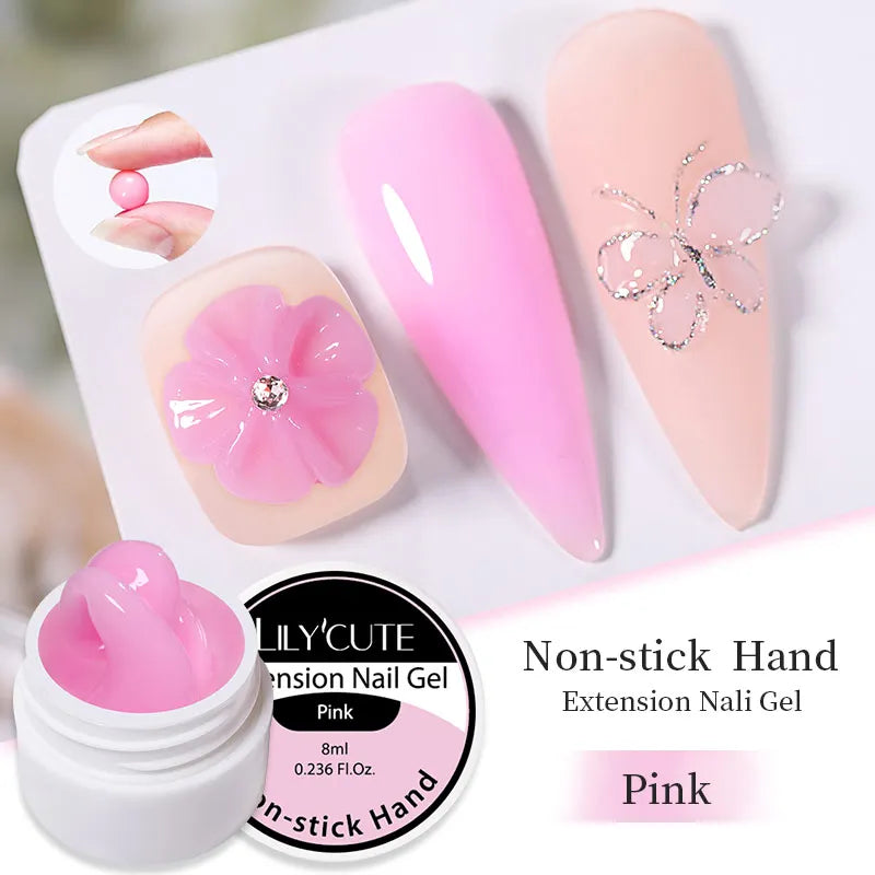 LILYCUTE 6 IN 1 Extension Gel Nail Polish Acrylic Construct Hard Gel Soak Off Self Leveling Reinforcement Gel For Nail HEMA FREE