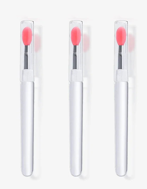 Load image into Gallery viewer, 1/3/10pcs Portable Silicone Lip Brush with Cover Soft Multifunction Lip Balm Applicator Lipstick Lipgloss Makeup Brush Reusable
