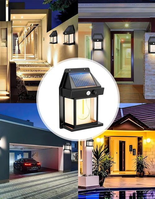 Load image into Gallery viewer, LED Solar Wall Light Outdoor, Wireless Dusk to Dawn Porch Light Unit, Solar Wall Light with 3 Modes and Motion Sensor, Entrance
