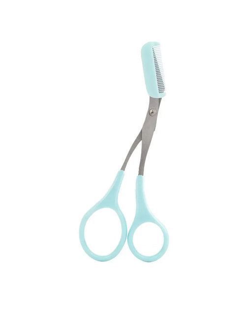 Load image into Gallery viewer, Karsyngirl 1Pcs Safe Eyebrow Trimmer Stainless Steel Eyebrow Scissors with Comb Hair Removal Shaver Eyebrows Shaping Makeup Tool
