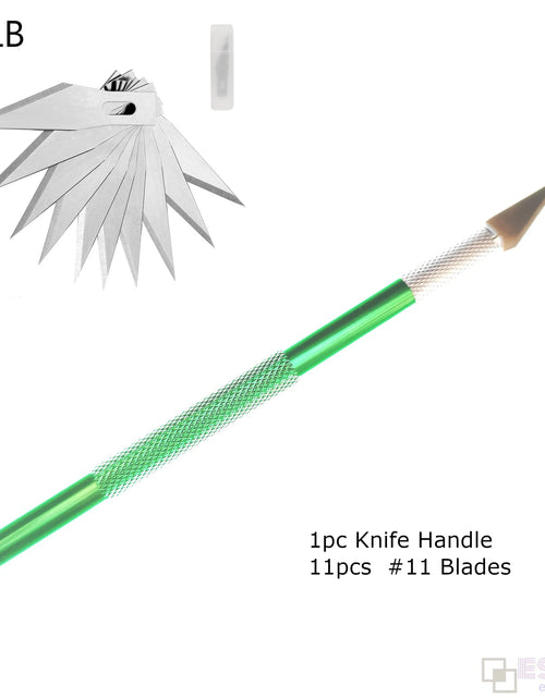Load image into Gallery viewer, Engraving Non-Slip Metal Scalpel Knife Kit + 50/20/10/5pcs #11 Blades Cutter Craft Knives for Mobile Phone PCB Repair Hand Tools
