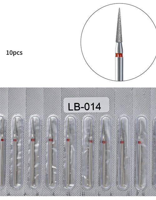 Load image into Gallery viewer, 10Pcs Diamond Milling Cutter For Manicure Electric Nail Drill Bits Accessory Pedicure Machine Nail File Gel Remover Tool
