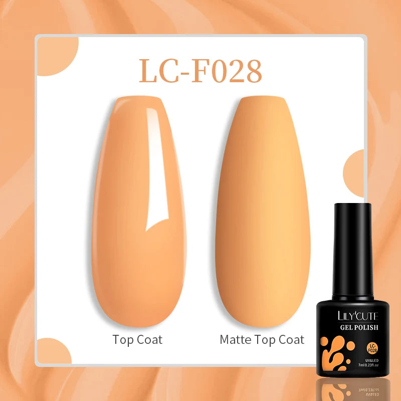 LILYCUTE 7ML Glitter Gel Nail Polish Sparkling Semi Permanent UV Gel Colorful Shinning Gel Varnish Nail Art Soak Off UV LED Gel